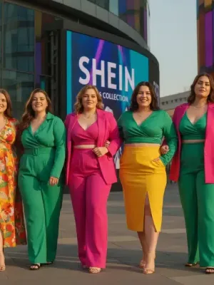 Mujeres con estilo plus size de Shein 2026, mostrando diseños favorecedores y modernos.