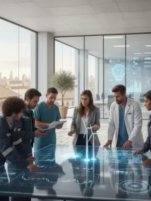 Profesionales diversos colaborando en sectores estratégicos de España con alta demanda de talento.