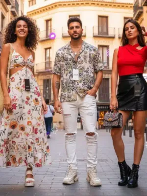 Tres micro-influencers españolas con ropa de Shein dictando tendencias de moda en 2026.