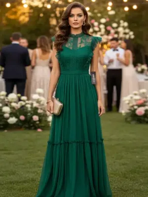 Mujer luciendo un vestido elegante de Shein para un evento especial en 2026, con estilo y presupuesto ajustado.