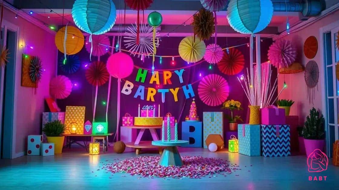 Decorações criativas e baratas para festas