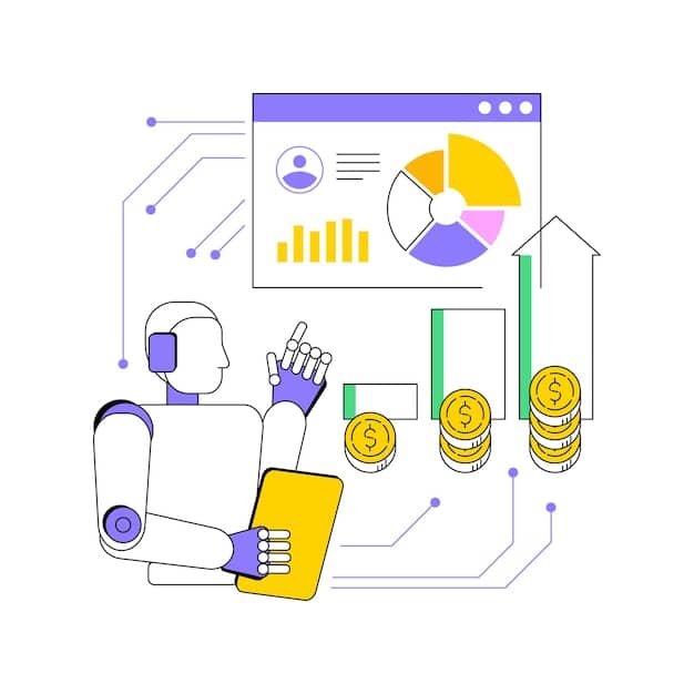 A graphic illustrating how fintech companies utilize data analytics and AI to assess the creditworthiness of SMEs in Japan, showing various data points being analyzed and translated into a credit score.