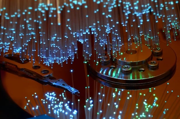 An abstract representation of AI creating music, visualizing complex algorithms and data streams forming musical notes and patterns. The image is vibrant with colors and conveys the innovative and dynamic nature of AI in music production.