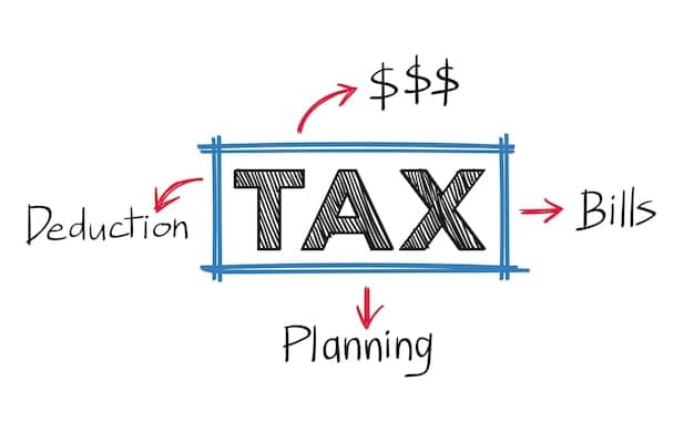 A step-by-step illustrated guide on how to fill out a tax return form, highlighting the sections related to financial income. The guide includes arrows and annotations to make the instructions clear.