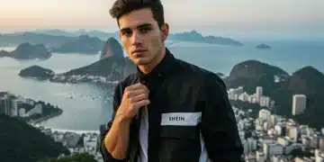 Shein Masculina 2025: Revolução da Moda com 3 Novas Coleções Homem com roupa elegante da Shein, refletindo a moda masculina de 2025 no Brasil.