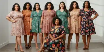 Shein Plus Size 2025: Vestidos que Valorizam Suas Curvas Modelos plus size usando vestidos Shein Plus Size 2025 em diversas cores e estilos, celebrando a moda e a autoestima.