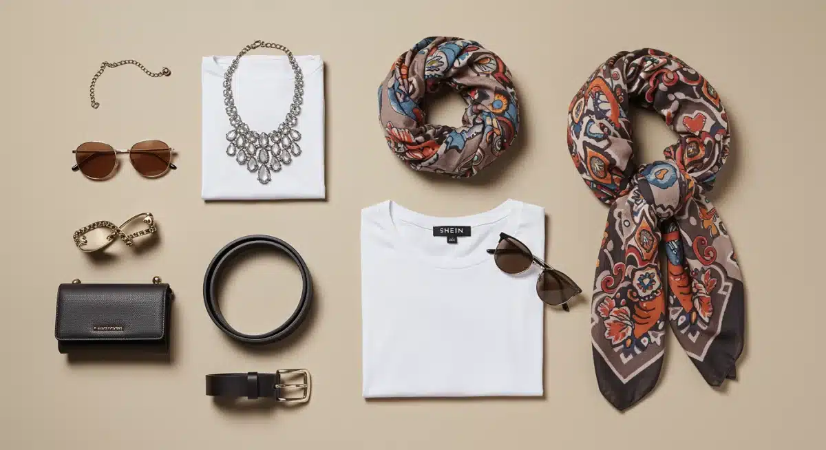 Acessórios Shein versáteis e roupas básicas para criar looks diversos e estilosos.