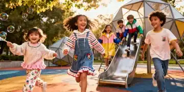 Crianças sorrindo e brincando com as roupas Shein Kids 2026, destacando peças fofas e confortáveis.