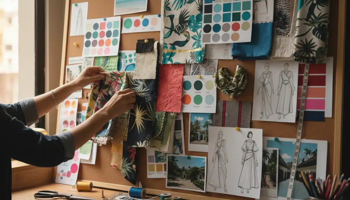 Mood board de inspiração para coleção Shein X Designers Brasileiros 2026.