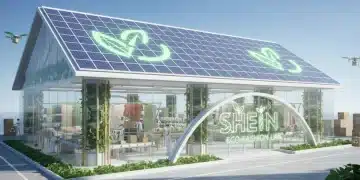 Fábrica futurista da Shein com práticas sustentáveis e energia verde em 2026