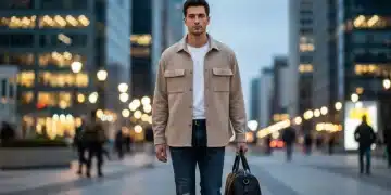 Hombre joven con estilo urbano, combinando prendas Shein 2026 para un look moderno y versátil.