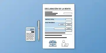 Ilustración de documentos fiscales españoles con calculadora y símbolos de pymes, representando los cambios fiscales de 2026.