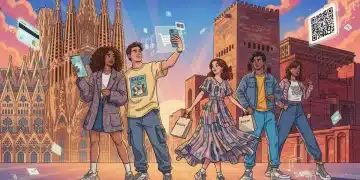 Jóvenes españoles con ropa de Shein, mostrando diversidad de estilos y tendencias actuales en un entorno urbano y digital.
