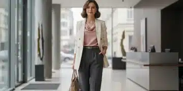 Mujer profesional con estilo moderno de Shein en oficina elegante