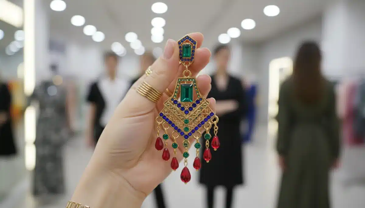 Pendientes statement de Shein con diseño intrincado, ideales para elevar cualquier conjunto.